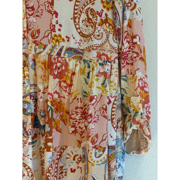 CHRISTIAN SIRIANO | Top Blouse Peasant Floral Western Fall Paisley Boho | SMALL - Picture 4 of 6